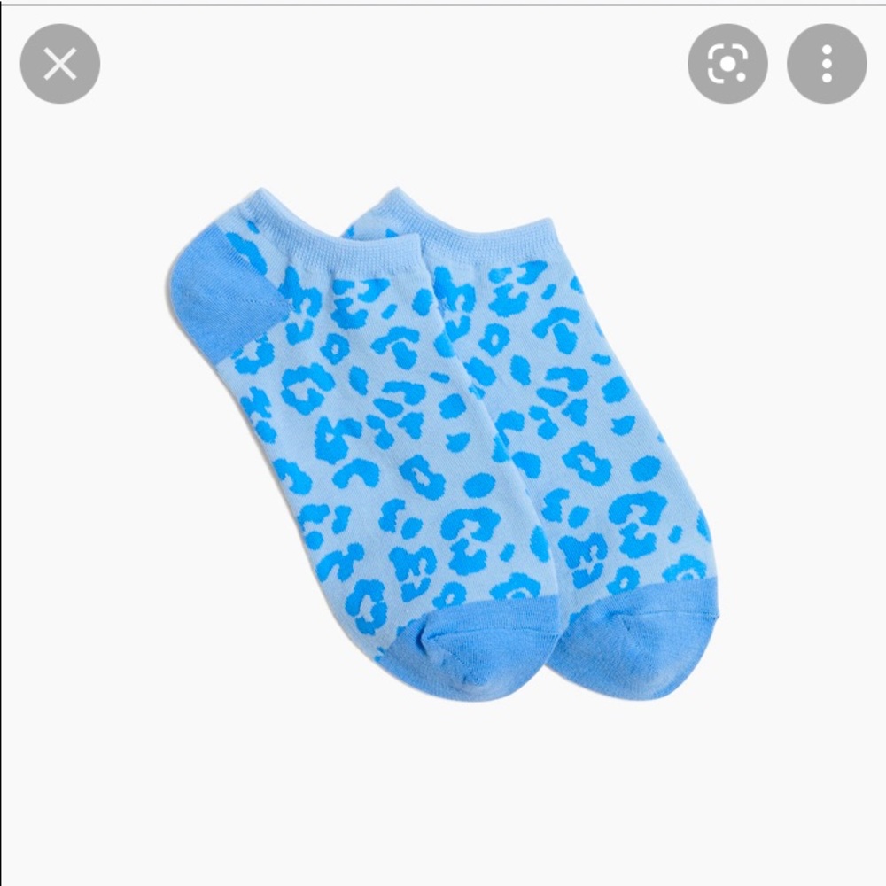 JCREW Blue Leopard Socks